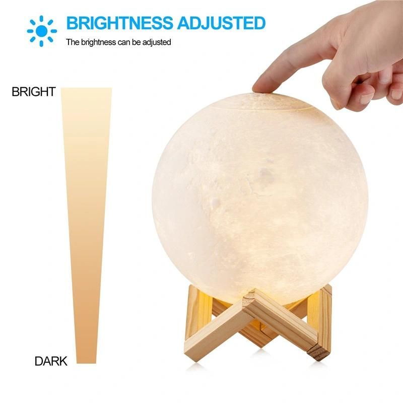 Touch Switch LED Bedroom Home Decoration Night Light Moon Lamp