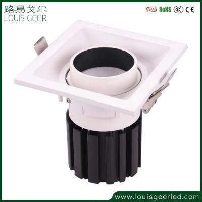 High Lumen Aluminum Exquisite LED Grille Light Downlight Single Head 15W