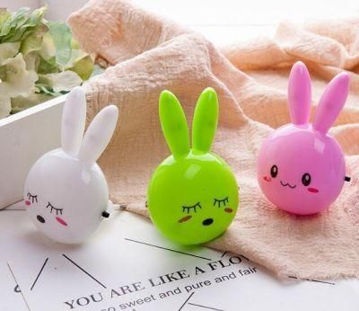 Long Ears Rabbit Night Light 4 Colors Bedroom Kids Switch Control Night Lamp