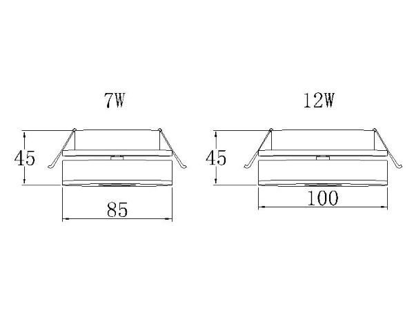 7W 12W LED Spotlight High Quality Decoration Ceiling Down Light