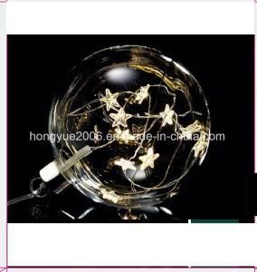 10cm Decorative Glass Ball with 10PCS Mirco Warm White LED String Lightchain