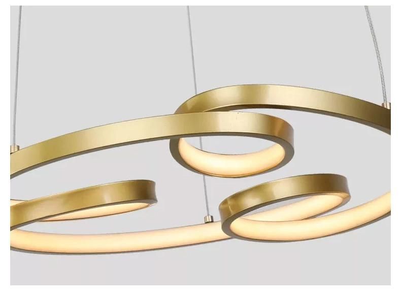 New Design Hot Sell Decorative Ring Art Decor Modern LED Chandelier LED House Light Pendant Lights Lamp for Living Room