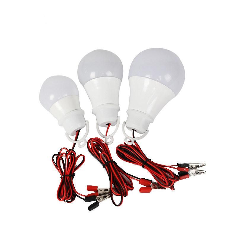 DC 12V DC Plug LED Bulb with Cable Clamp Used Solar Panel