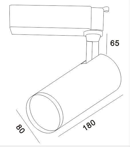 Integrated COB Rail Spotlight LED Driver Mounted Track Lighting 20W 30W