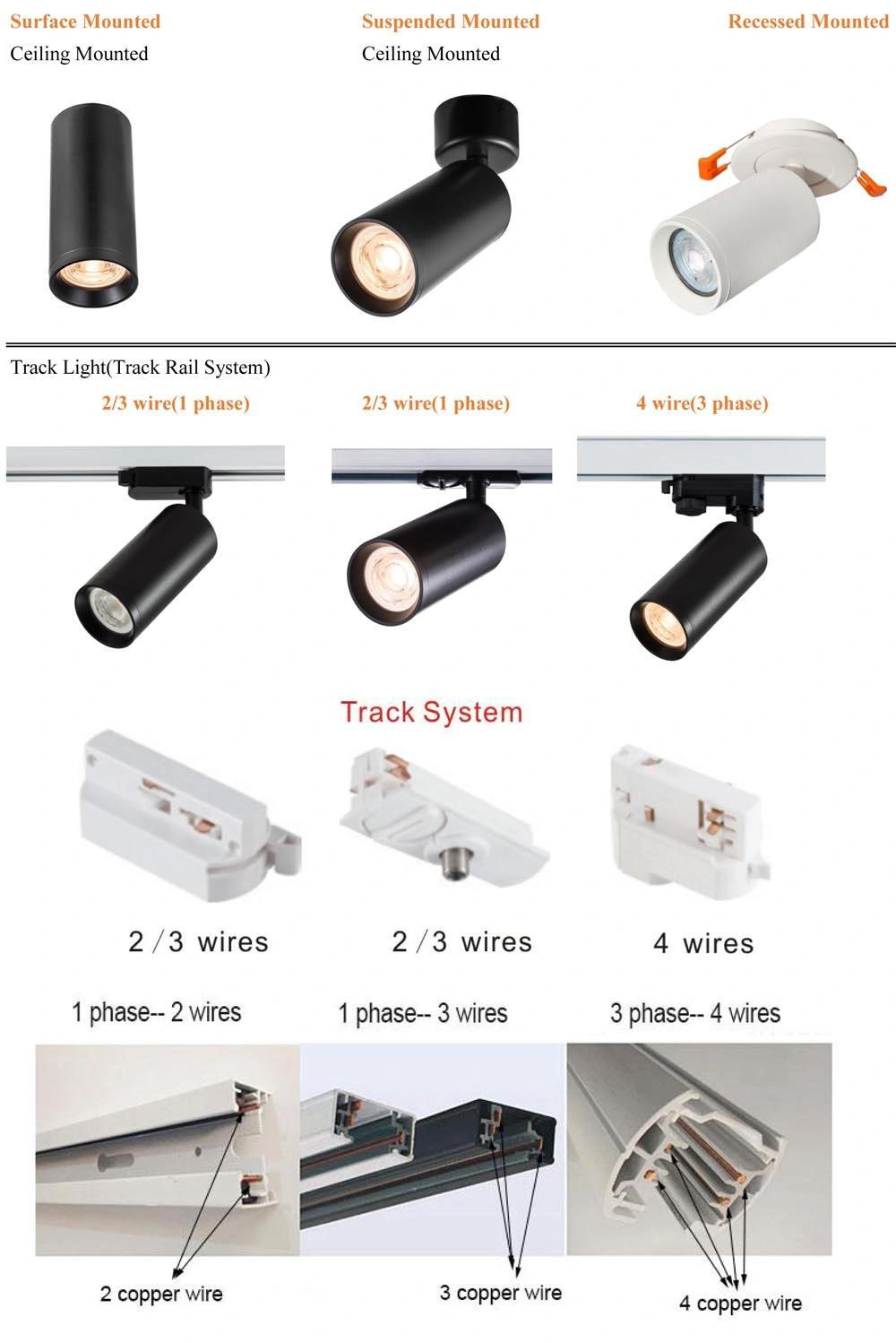 Suspended LED Spotlight High Efficiency COB Track Lighting System for Studio Lighting