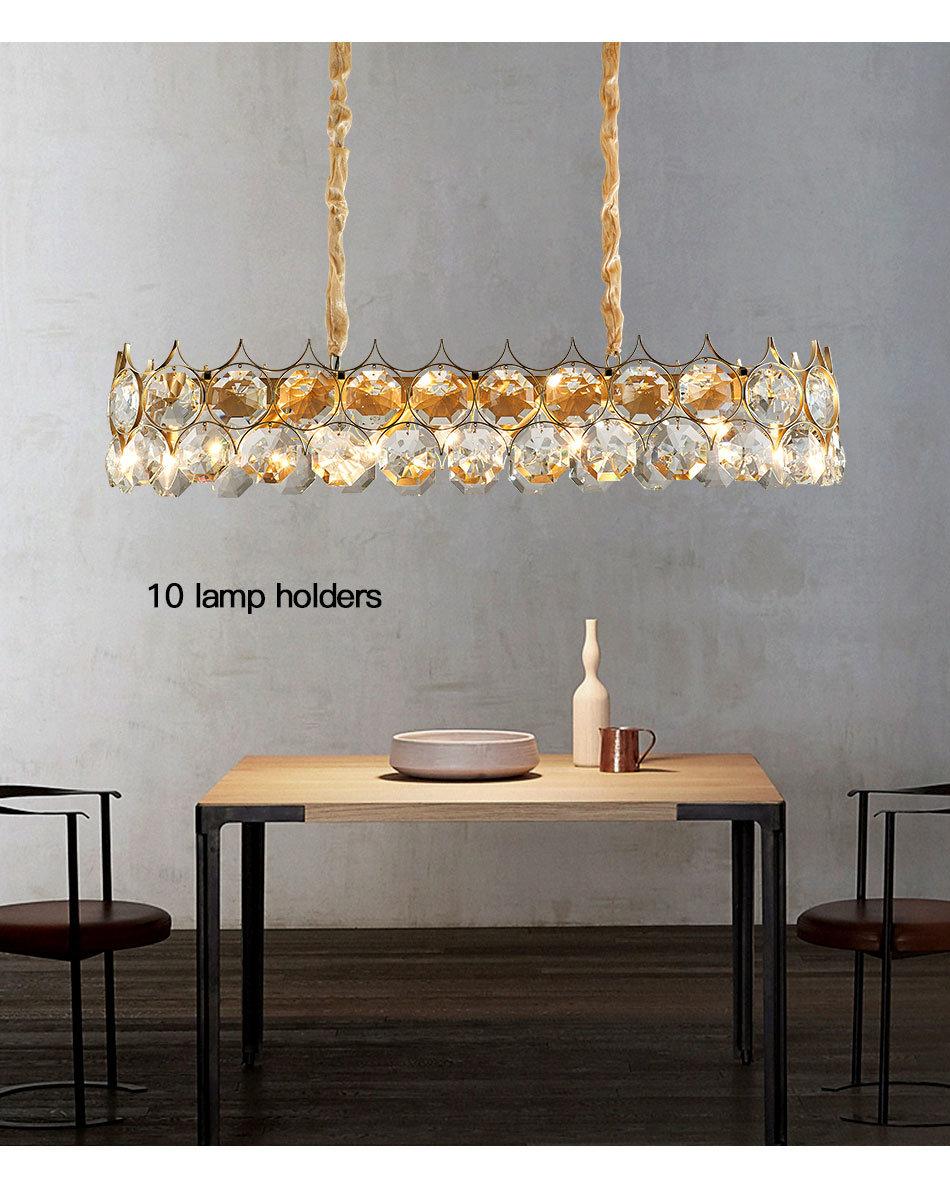 Round Luxury Hall Industrial Hanging Lamp Chandelier Crystal Lamp for Hotel