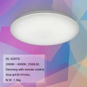 [Dalen] 2018 Simple Modern 28W LED Ceiling Lights, Round Dimming LED Panel Lights, High Quality Indoor Lamp, PMMA Cover