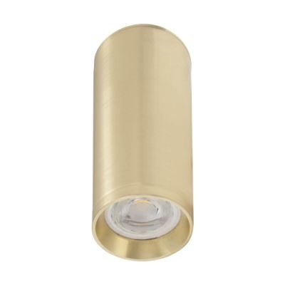 Modern Electroplate Brass Ceiling Light Aluminum Housing for GU10 LED Bulb Energy Saving Lamp Retro Style