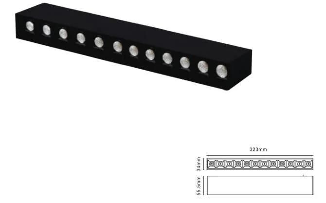 New Pattern Borderless Embedded Magnetic COB LED Track Light Spotlights