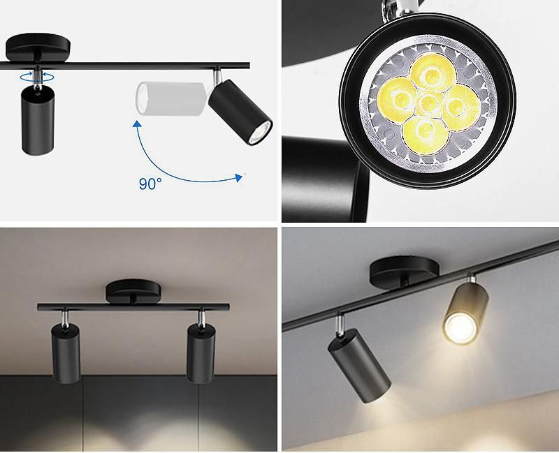 LED Black Minimalist Ceiling Lamp Living Room Exhibition Hall Bedside Atmosphere Spotlight