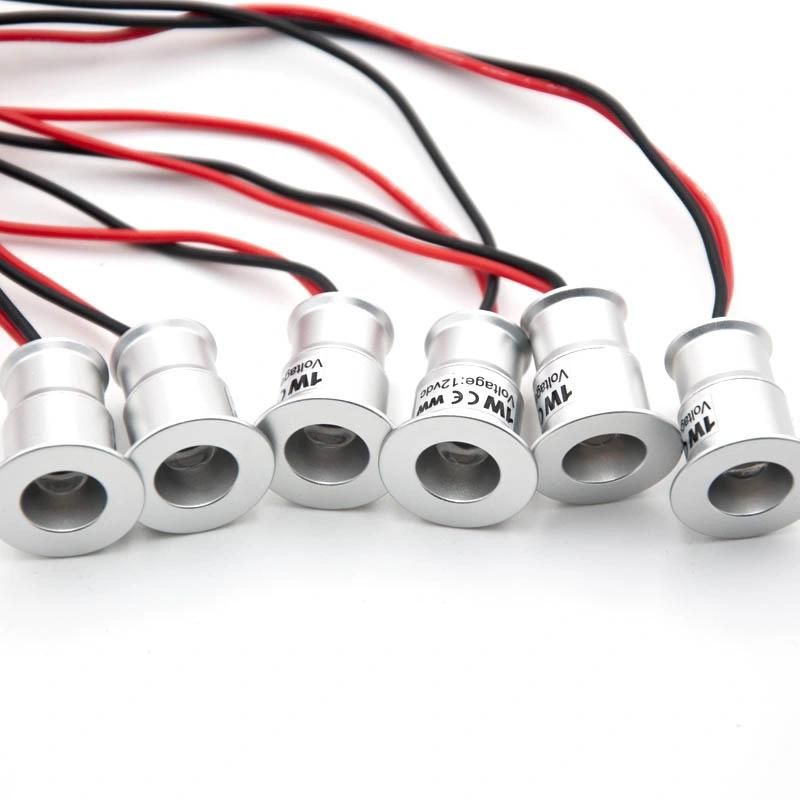 Dimmable Light Fitting 1W 12V IP65 15mm Garden LED Ceiling Downlight