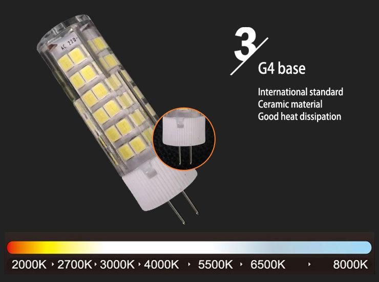 G4 12V 4W 2835SMD75 Ceramic LED Lamp for Chandelier