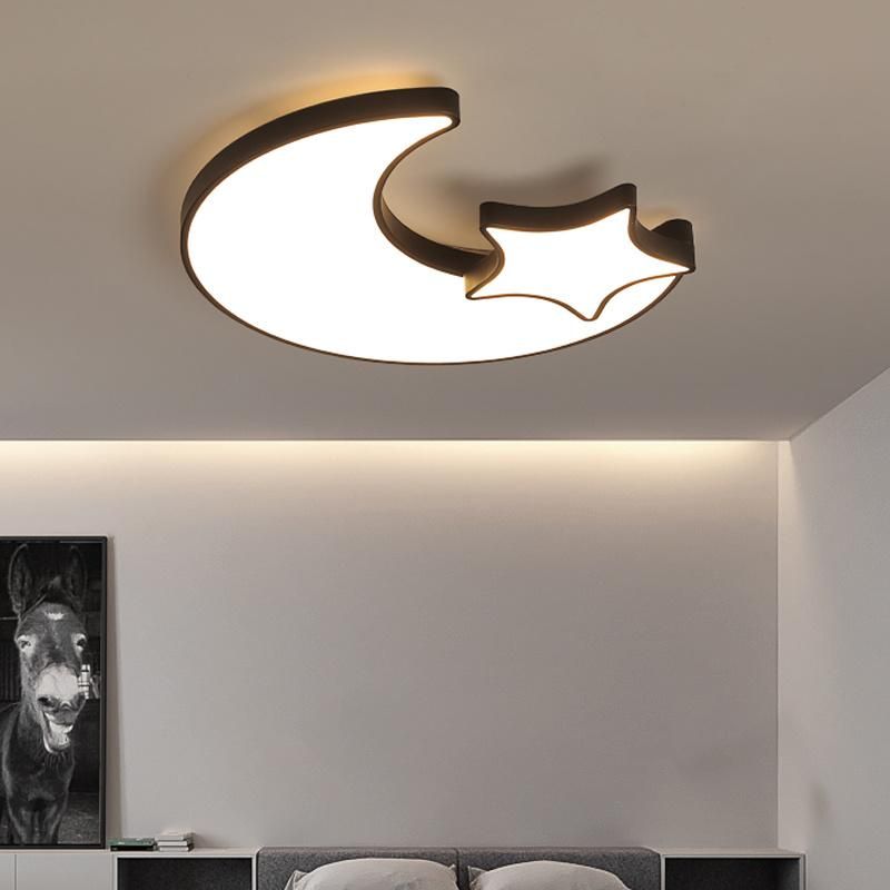 Fancy Design Star and Moon Warm Light Decorative LED Kids Room Ceiling Lamp for Child Room