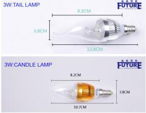 Safe and Healthy LED Bulb 3W LED Candle Bulb