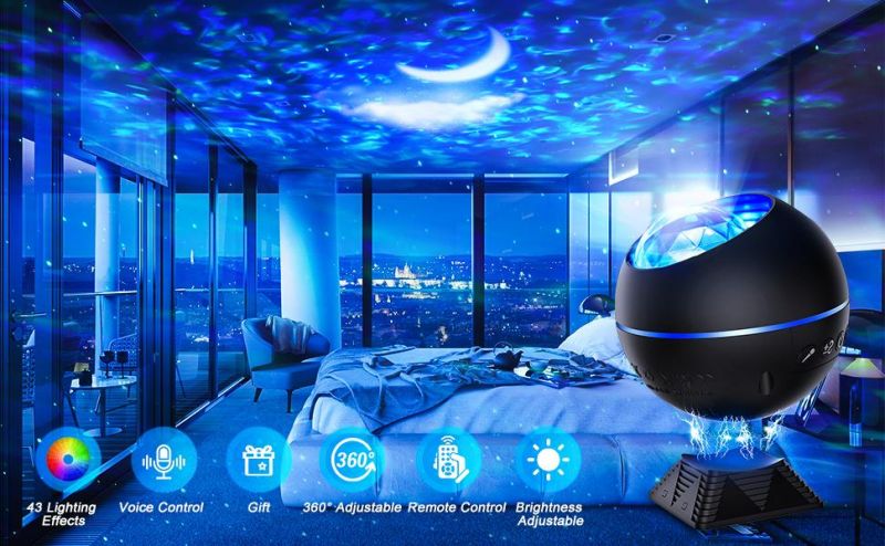 Smart LED Galaxy Starry Sky Universe Projector Night Light with Wireless Music Speaker Starry Sky Light