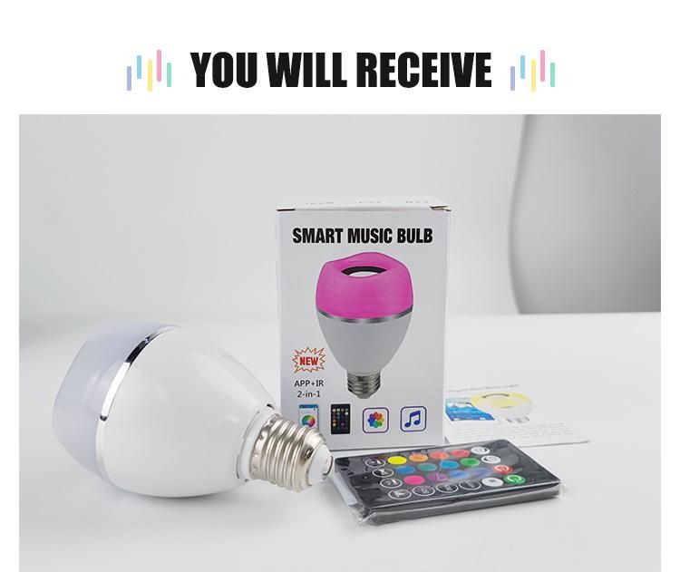 Fashion 5W Multi Color New Design Energy Saving Bluetooth Connection Smart Bulb Homekit