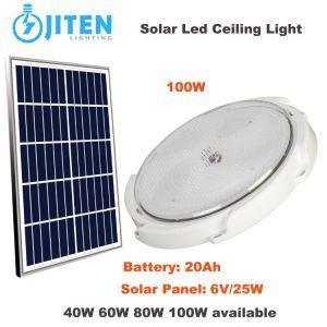 Indoor Lighting Lamp 100W Solar LED Ceiling Light for Home Yard Balcony