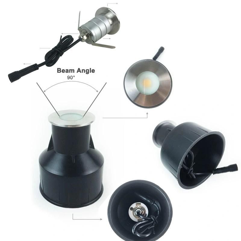 3W CREE 12V-24V Spotlight Light Lights Lamp Dimmable DIY Mini Kit Outdoor Bathroom Bedroom Floor Garden Street Recessed