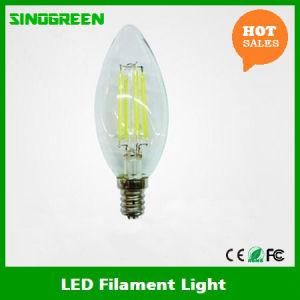 Clear Frosted LED Filament Bulb Dimmable C35 E12 4W LED Candle Bulb