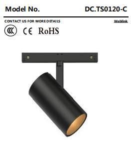 20W Commercial Adjustable DC48V Low Voltage LED Track Magnetic Track Light Dali Dimmable COB Spot Light