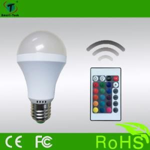 Excellent IR Remote Control E27 Color Changing RGB LED Light Bulb with Energy Saving
