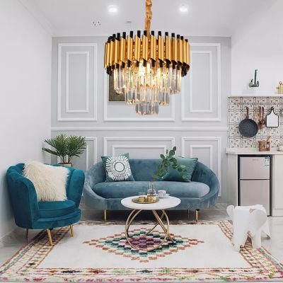 Dafangzhou 64W Light China Fabric Chandelier Supply LED Lighting Ivory Frame Color Decorative Chandelier for Hall
