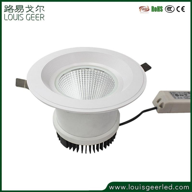 Modern Round Aluminum 30W Recessed LED Downlight for Hoursing