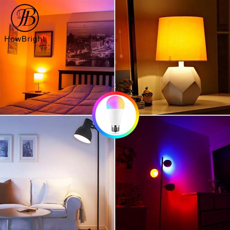 How Bright Factory Price RGB E27 A60 Bulb Colorful Bulb for Home and Shop Christmas Decoration RGB E27 Bulb