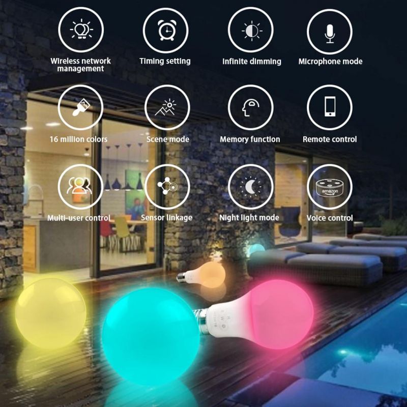 A60 Bluetooth Mesh Self-Organizing Network Light Smart Bulb Lamp