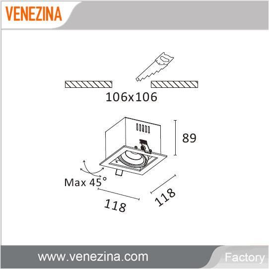 2019 New Box Visible COB 6W LED Spot Light Single Head Square Spotlight Grille Lights/Lamps