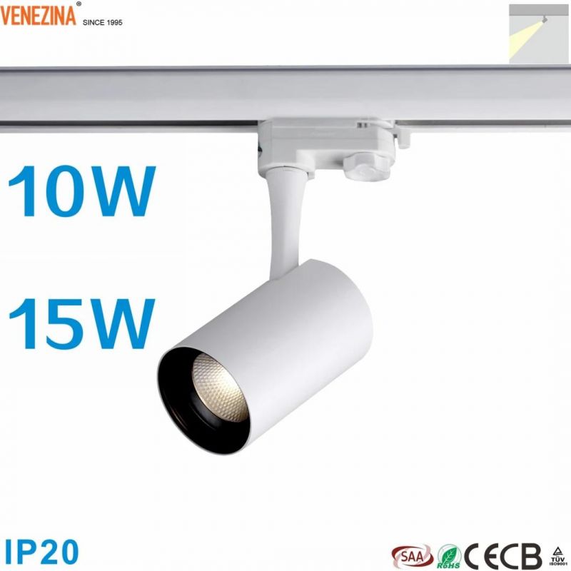 T6017 COB LED Aluminum Ugr<14 3-Circuits Adjustable LED Track Light