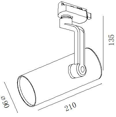 3-Year Warranty 30W CREE LED Track Light High Efficiency Ceiling Spotlight for Shopping Center