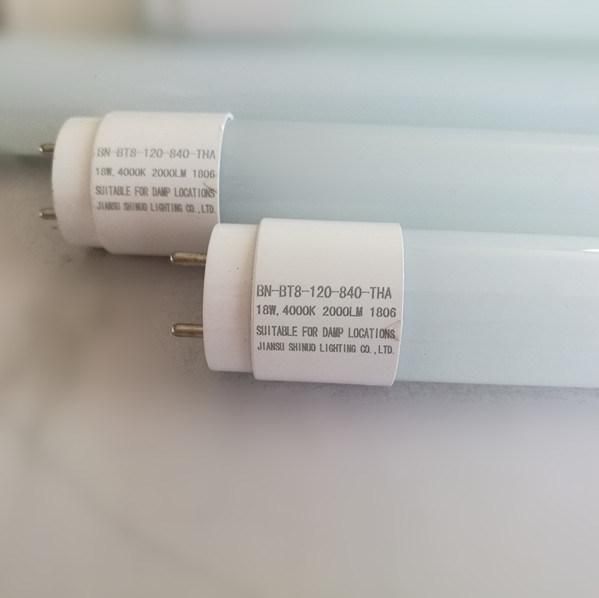 Daylight Type a Glass LED T8 Tube Light for Direct Replacement for Fluorescent 32W/48t8 with Electronic Ballast 110lm/W 5000K