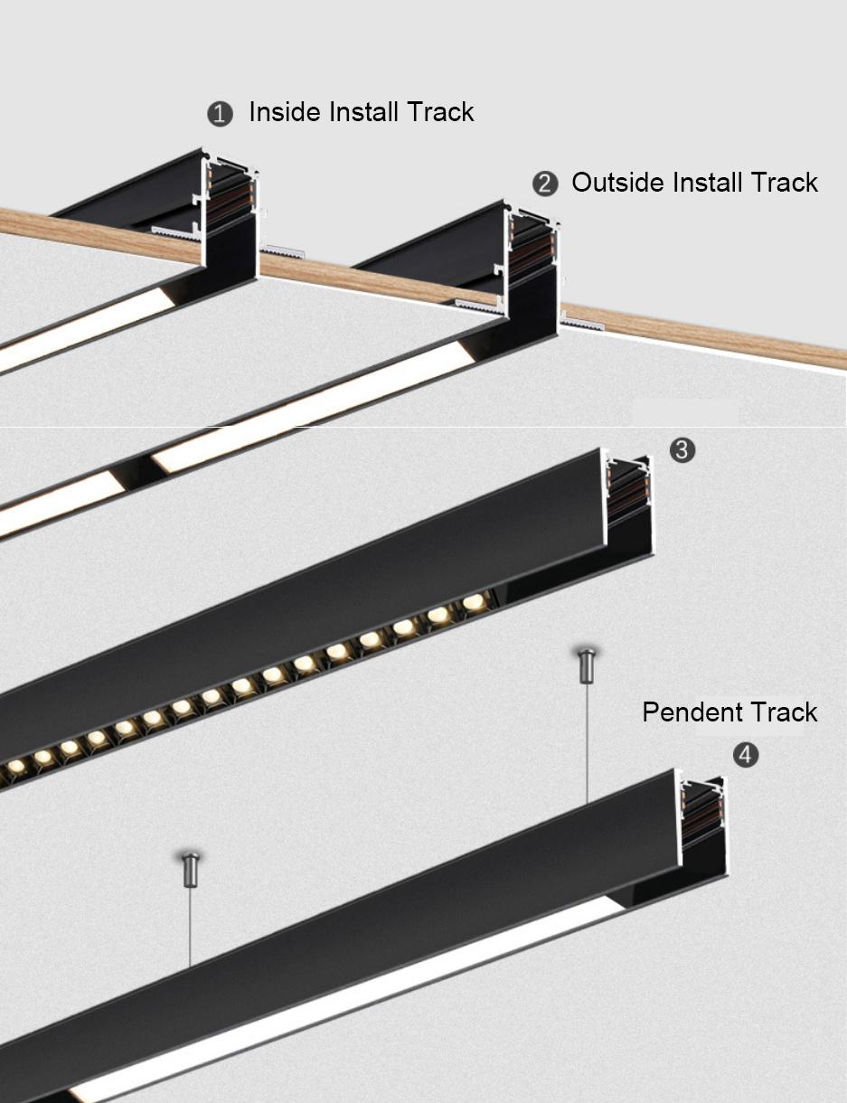 Track Rail for Track Light 1m, 1.5m, 2m, 3m