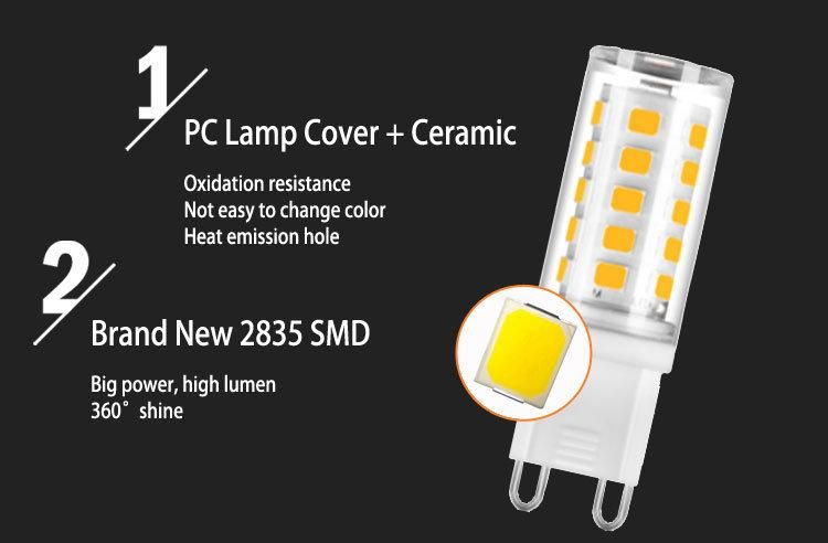 2835SMD G9 LED Flicker Free Equivalent Halogen Bulb 25W