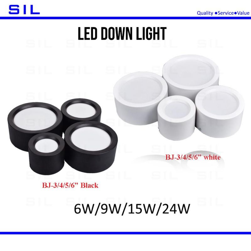 High Quality Indoor Fixtures Round Iron SMD 6W Surface Mounted Indoor LED Downlight