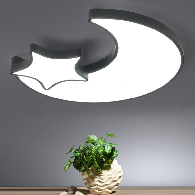 Fancy Design Star and Moon Warm Light Decorative LED Kids Room Ceiling Lamp for Child Room