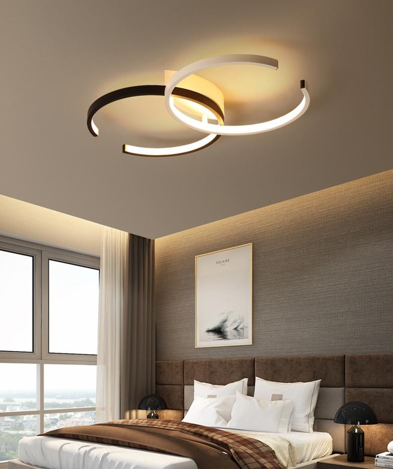 Modern Flush Mount LED Ceiling Lighting Light with White PVC Shade, for Living Room, Bedroom, Office and More