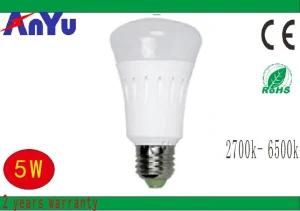 Plastic and Aluminium LED 5W Bulb Light