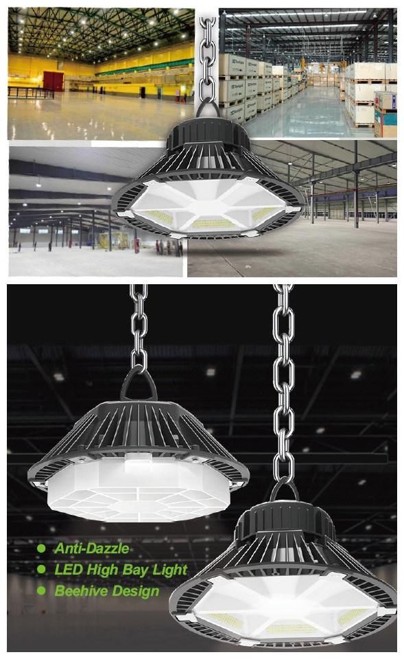 Supermarket 200W No-Flicker UFO Industrial LED Highbay Lamp for Workshop