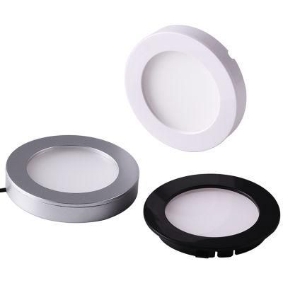 Mini LED Under Cabinet Light Round LED Puck Light Surface Mounted LED Panel Light DC12V