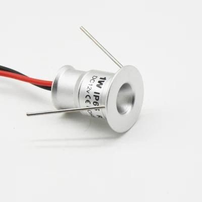 Warm White 15mm Recessed Cabinet Bulb Lamp Ceiling Lighting 1W 12V IP65 Mini LED Spotlight
