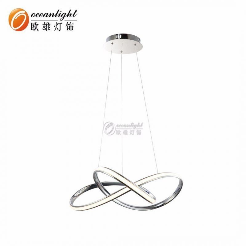 Aluminum Chrome LED Pendant Light Rings Series Om801702