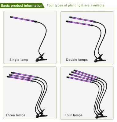 LED Square Clip Plant Light Three Heads