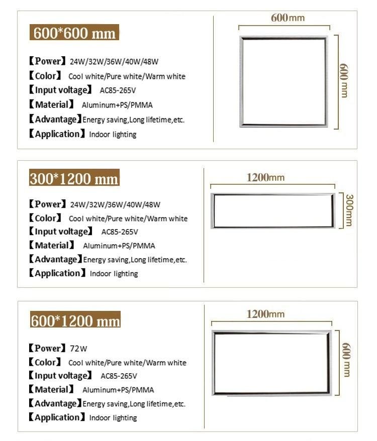 LED Panel Light 595X595mm Square Ceiling Downlight Manufacturer