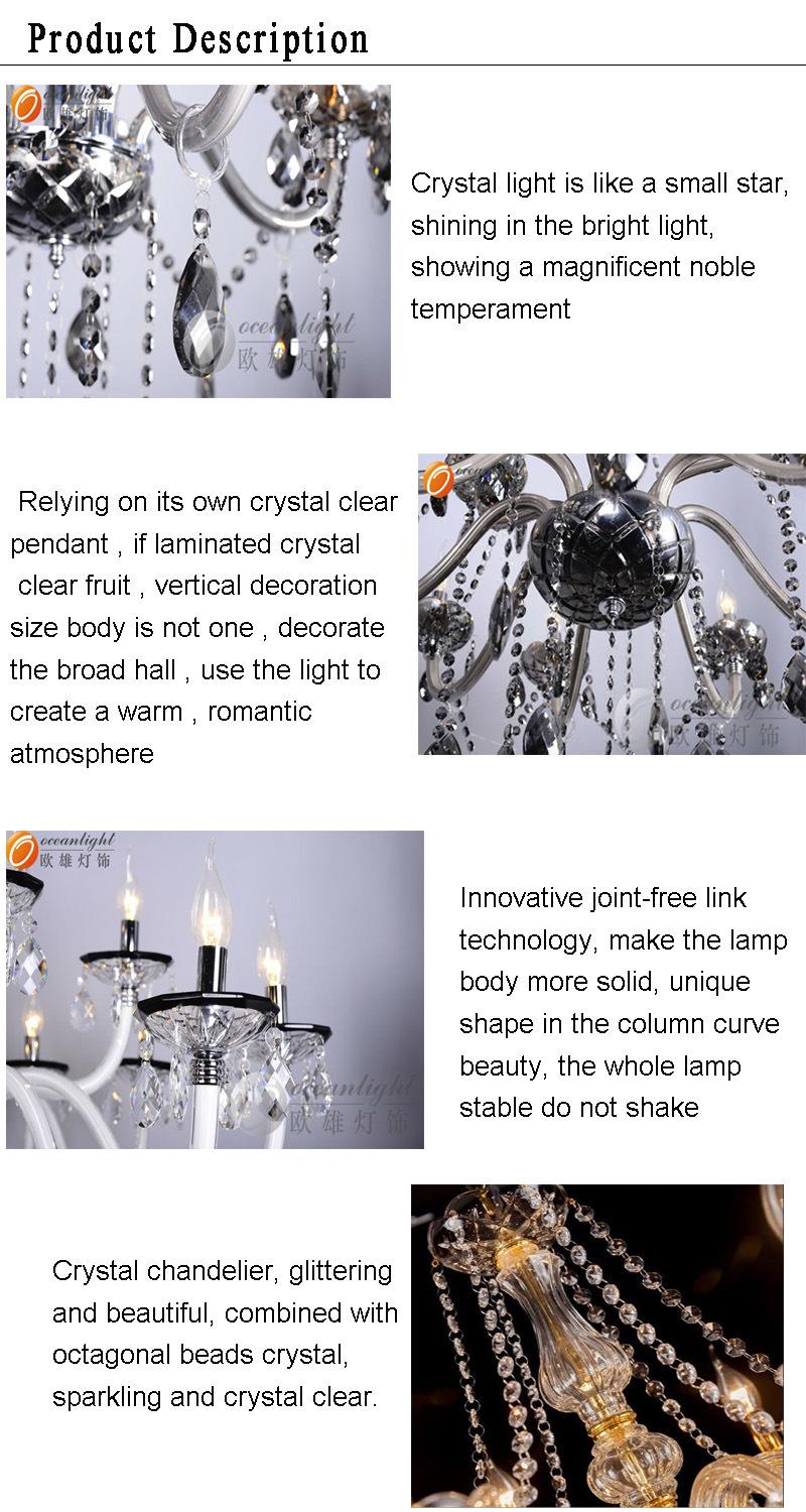 Classic Small Cognac Crystal Candle Chandelier Pendant Light Candle Lamp for Wedding Om88033
