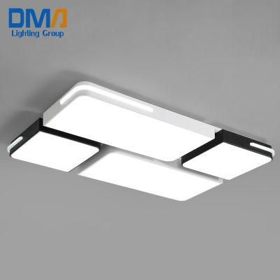 Linear LED Flush Light Fixture with Acrylic Shade Modern Design