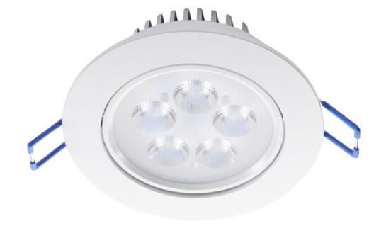 Round Ceiling Lighting Adjustable Recessed LED Spotlight 5X1w 4000K Nature White