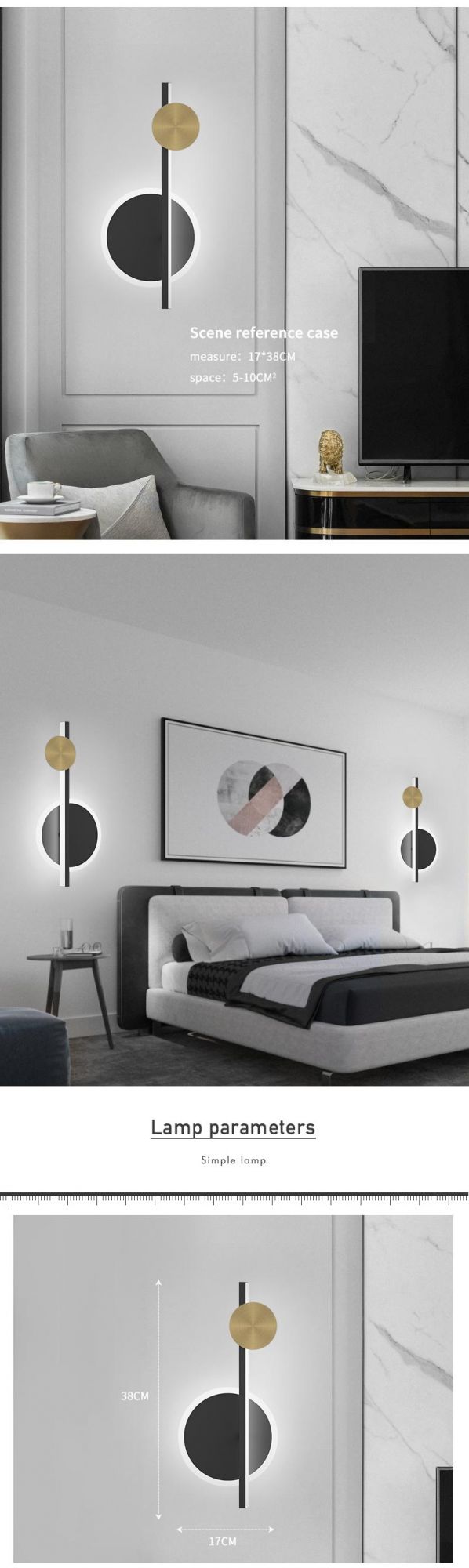 Hotel Bedside Sconces Home Brass Antique Wall Lamps Decoration Indoor Modern Fancy Lights