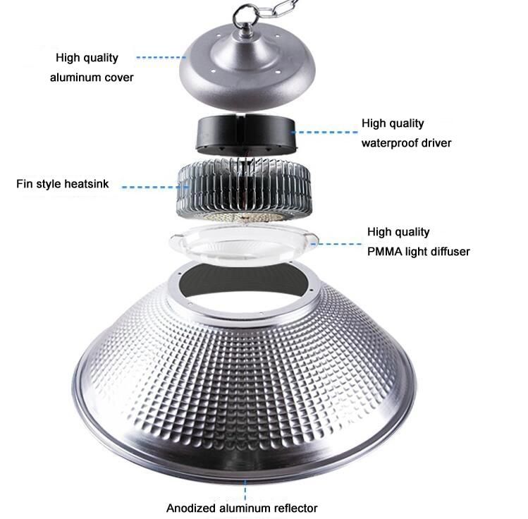 50W/100W/150W 200W LED High Bay Light for Industrial/Factory/Wearhouse Lighting